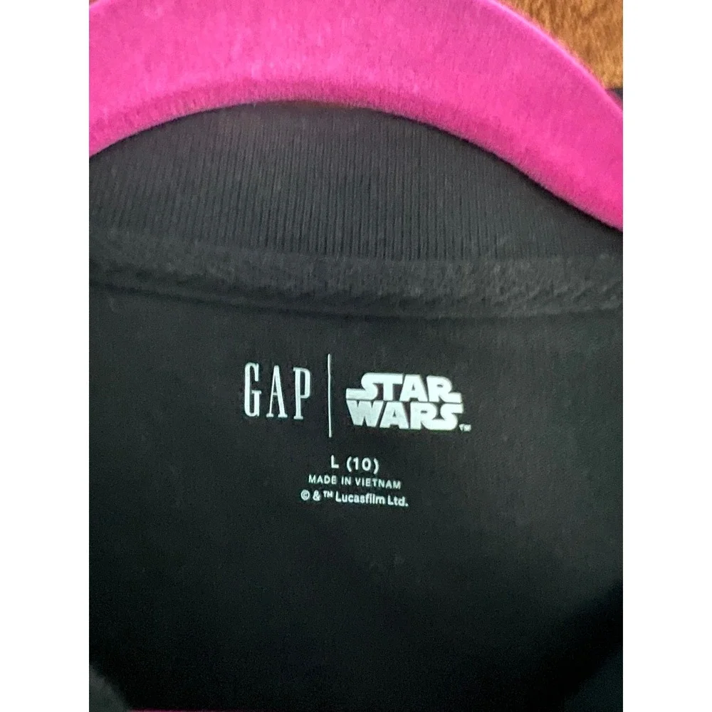 Gap Polo Shirt Kids L 10 Black Star Wars Stormtrooper Tipped Collar